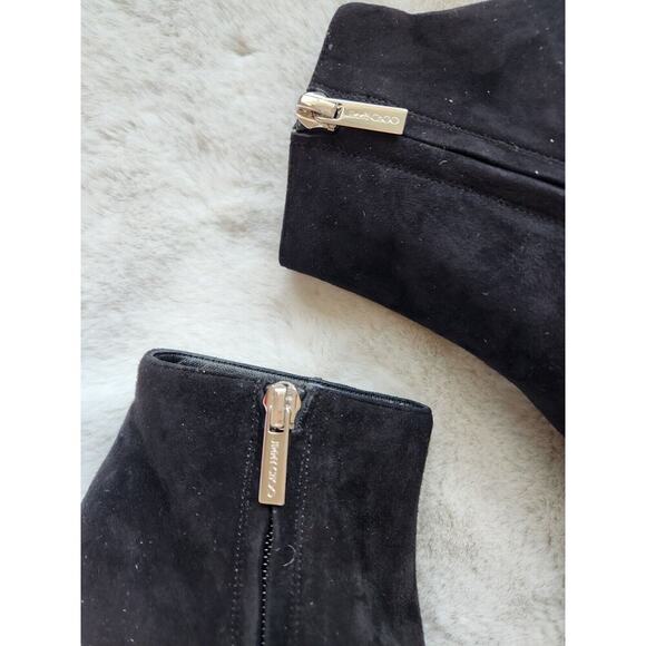 NWOB JIMMY CHOO Brecken 100 crystal-embellished suede ankle boots Size 35 - Picture 7 of 13